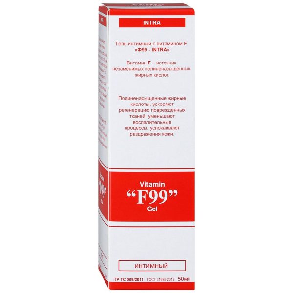 F 99-Intra Intimate Gel with Vitamin F, 50 ml Dryness and Irritation of the Intimate Area Ф 99-intra гель интимный с витамином f 50 мл