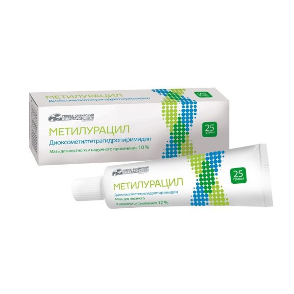 Methyluracil Ointment 10% 25g Метилурацил мазь